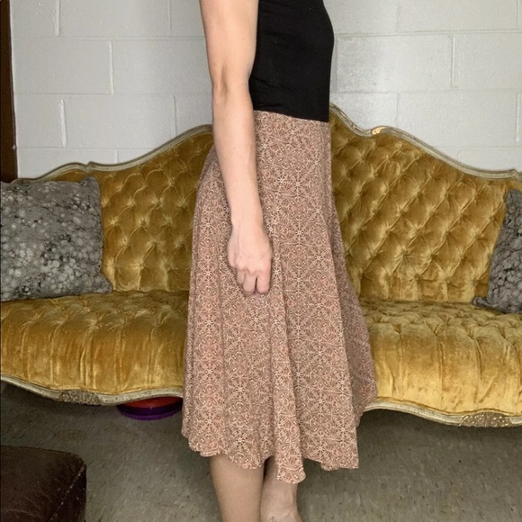 💛 East Fifth Blood Orange /Brown Flowey Skirt - Picture 3 of 8